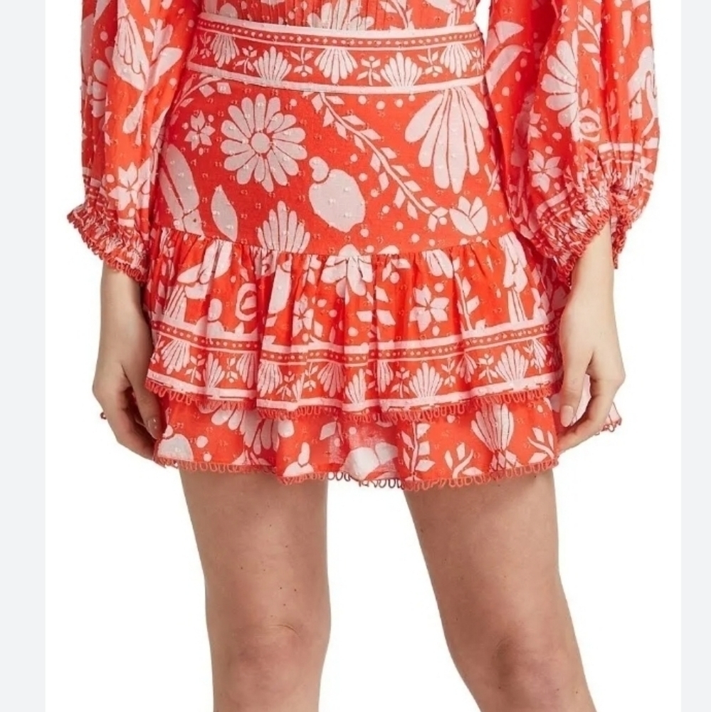 Farm Rio orange Jungle skirt